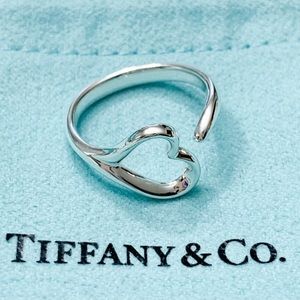 Authentic TIFFANY & Co Elsa Peretti Open Heart Ring sz 6